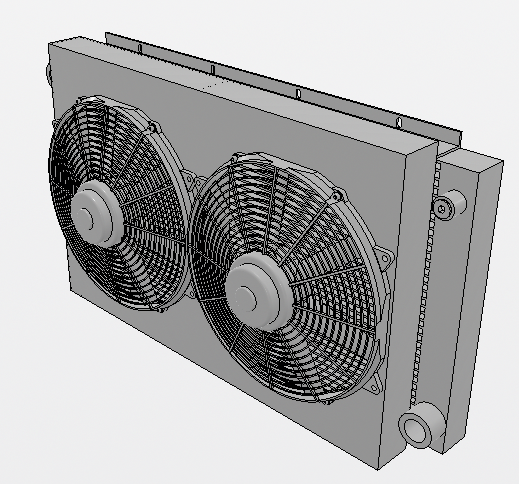 REFROIDISSEUR AIR-HUILE OK-ELD6H/3.2/24V/1/S - 24V 5020M3/H 2400TR/MIN 0,6KW 21A IP67