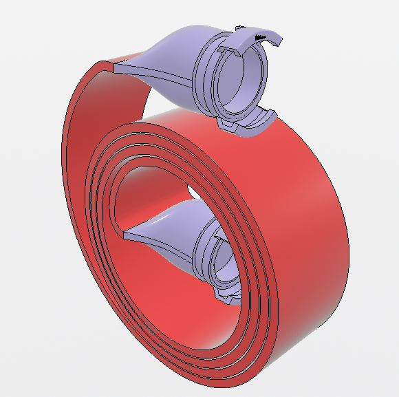 TUYAU SOUPLE FLAT ROUGE DN70 LG5000MM SERTI