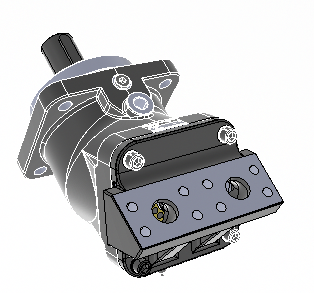 MOTEUR HYDRAULIQUE M 125CM3 ARBRE CLAVETE D45