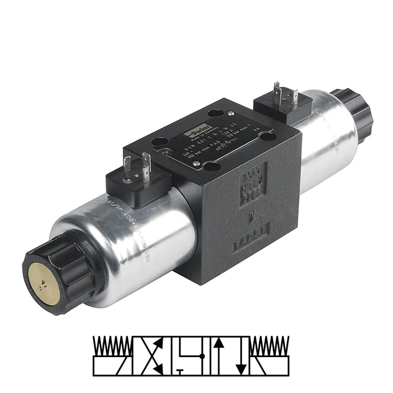 Distributeur Parker NG10 4/3 centre A et B vers T.