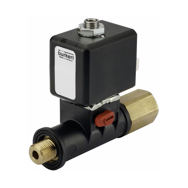 Électrovanne Banjo 3/2 NF type 7012. 0-10 bar. passage 1.2 mm. 1/4'' G. 24V DC