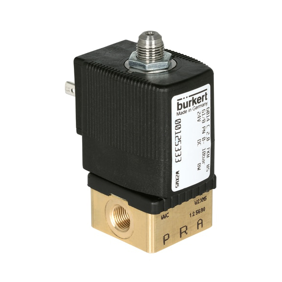 Electrovanne 3/2 NF type 6014. 0-10 bar. passage 2 mm 1/4" Gaz.