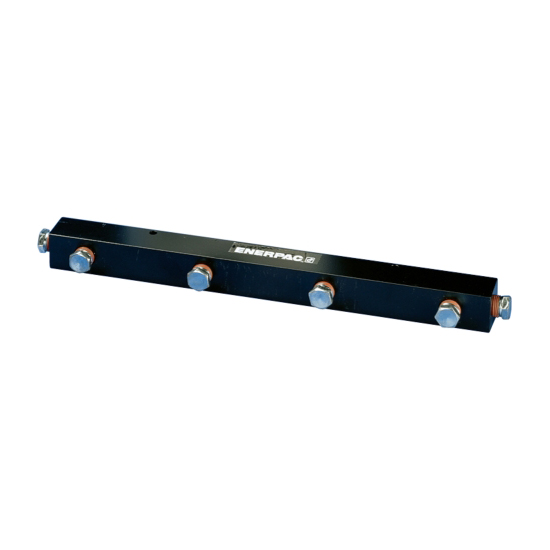 Manifold 7 orifices 3/8'' NPTF. longueur 368 mm (700 bar)