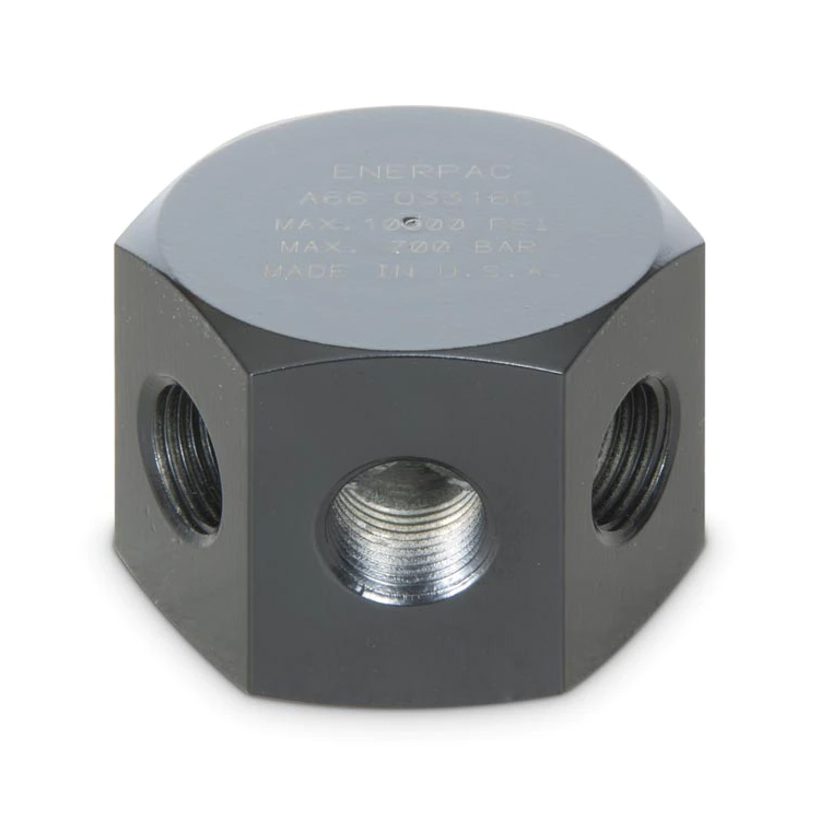 Manifold hexagonal haute pression à 6 voies 3/8'' NPTF (700 bar)