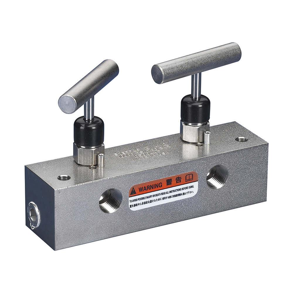Manifold de contrôle à 2 robinets et 5 orifices 3/8'' NPTF