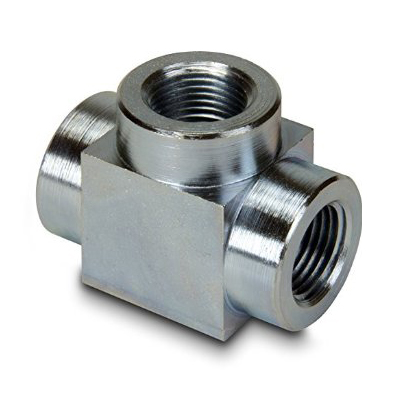 Té égale femelle 3/8'' NPT. pression max : 700 bar