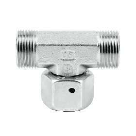 Té femelle orientable DIN pour tube de mm ( bar)
