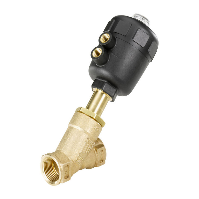Vanne 2/2 NO à siège incliné en bronze type 2000. 1/2'' Gaz. 0-16 bar. 15 mm