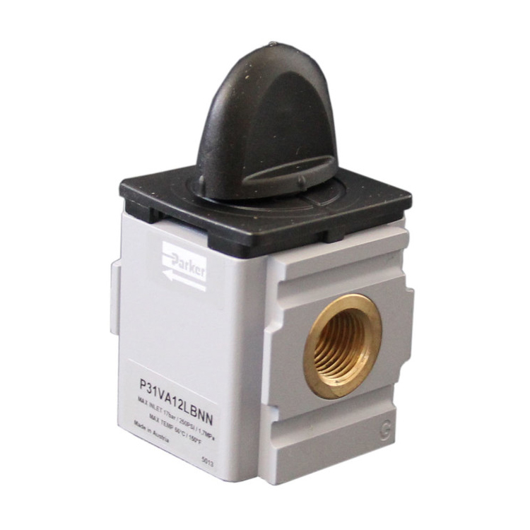 Vanne d'arrêt 3/2 P31 1/4'' Gaz à commande manuelle - Débit 1 200l/min