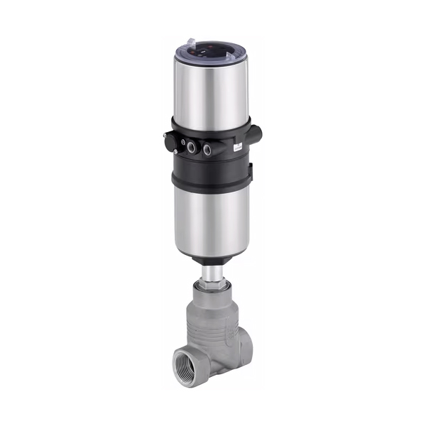 Vanne de régulation électropneumatique avec régulateur PID. DN15. Kv 4.3 m³/h