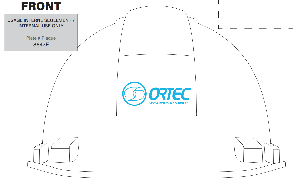 CASQUE DE SECURITE ORTEC LOGO FRANCAIS