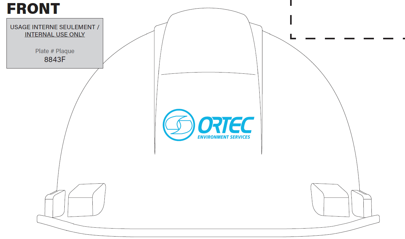 CASQUE SECURITE ORTEC LOGO ANGLAIS